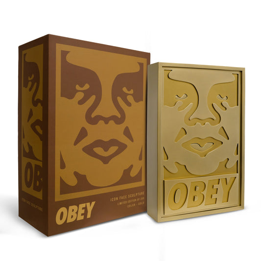 Shepard Fairey "Icon Face (Gold)" Sculpture Edition