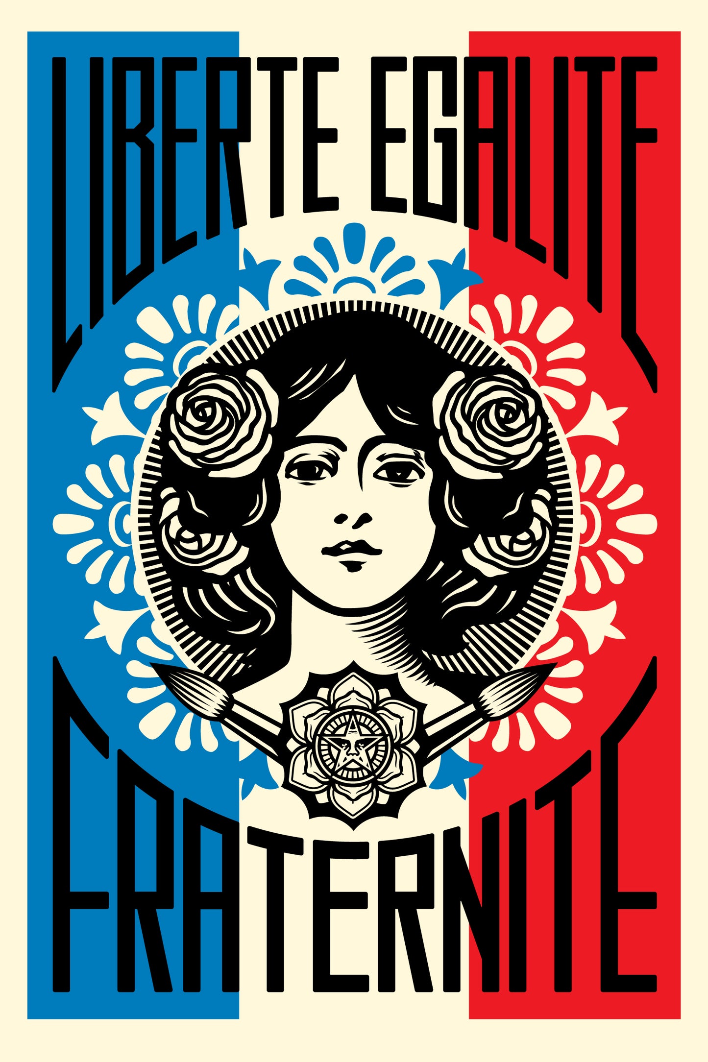 LIBERTÉ EGALITÉ FRATERNITÉ Signed Offset Lithograph